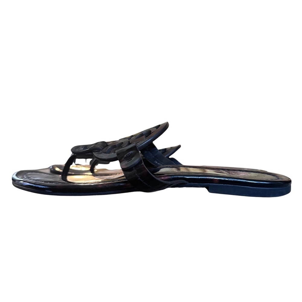 Tory Burch Miller Tortoise Shell patent leather Sandals - Picture 6 of 14